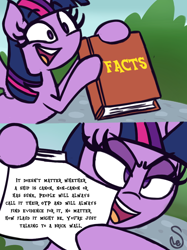 Size: 760x1015 | Tagged: safe, artist:quarium edits, twilight sparkle, twilight sparkle (alicorn), alicorn, pony, exploitable meme, fact, flaud, meme, misspelling, shipping, truth, twilight's fact book