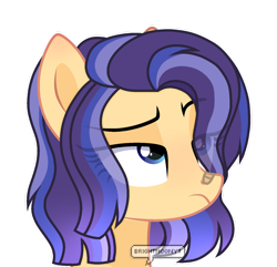 Size: 1280x1233 | Tagged: safe, artist:jxst-roch, oc, oc:lightning flash, pony, bust, female, mare, offspring, parent:flash sentry, parent:twilight sparkle, parents:flashlight, portrait, simple background, solo, transparent background