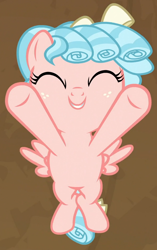 Size: 596x948 | Tagged: safe, screencap, cozy glow, pegasus, pony, frenemies (episode), cozybetes, cropped, cute, female, filly, solo, upsies