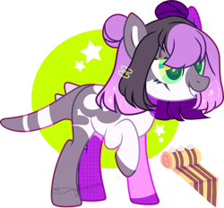 Size: 1280x1188 | Tagged: safe, artist:daydreamprince, artist:lazuli, oc, oc:vermin loaf, earth pony, pony, augmented tail, base used, female, mare, solo