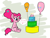 Size: 2238x1680 | Tagged: safe, artist:wenni, derpibooru exclusive, derpibooru import, pinkie pie, earth pony, pony, the last problem, anniversary, balloon, cake, candle, dialogue, female, food, happy birthday mlp:fim, implied cheese sandwich, implied cheesepie, implied shipping, implied straight, mlp fim's ninth anniversary, older, older pinkie pie, simple background, solo