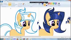 Size: 320x180 | Tagged: safe, oc, pony, double pony, microsoft, my little pony, obligatory pony, paint, speedpaint, windows, windows 7