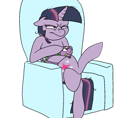 Size: 1000x938 | Tagged: safe, artist:bennimarru, mean twilight sparkle, spike, dragon, blofeld, chair, clone, colored, crossed legs, ernst stavro blofeld, flat colors, petting, simple background, squint, transparent background