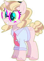 Size: 265x366 | Tagged: safe, artist:daydreamprince, oc, pony, unicorn, base used, clothes, female, glasses, mare, necktie, shirt, simple background, solo, transparent background