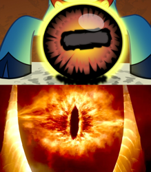 Size: 640x730 | Tagged: safe, edit, edited screencap, screencap, grogar, the beginning of the end, comparison, crystal ball, eye of sauron, grogar's orb, lord of the rings, separated at birth, slowpoke