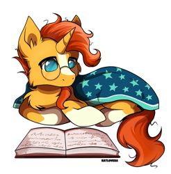 Size: 887x900 | Tagged: safe, artist:ratlovera, sunburst, pony, unicorn, book, cheek fluff, chest fluff, cute, ear fluff, male, no pupils, prone, reading, simple background, solo, stallion, sunbetes, transparent background