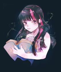 Size: 2772x3241 | Tagged: safe, artist:+ 靛 +, twilight sparkle, human, book, female, humanized, looking at you, solo