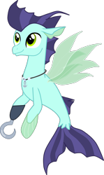 Size: 1820x3050 | Tagged: safe, artist:shadymeadow, oc, oc:anchor hook, seapony (g4), male, simple background, solo, transparent background