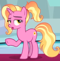 Size: 748x768 | Tagged: safe, screencap, luster dawn, pony, unicorn, the last problem, cropped, female, indifferent, mare, open mouth, raised hoof, solo