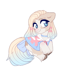 Size: 512x512 | Tagged: safe, artist:nika-rain, oc, oc only, oc:melissa, earth pony, pony, chibi, clothes, cute, female, pixel art, solo, unshorn fetlocks