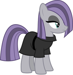 Size: 4500x4619 | Tagged: safe, artist:slb94, maud pie, earth pony, pony, alternate character interpretation, female, goth, hair over one eye, mare, simple background, solo, transparent background, vector
