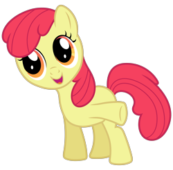 Size: 5600x5514 | Tagged: safe, artist:reginault, edit, editor:slayerbvc, apple bloom, earth pony, pony, .svg available, accessory-less edit, female, filly, missing accessory, simple background, solo, transparent background, vector, vector edit