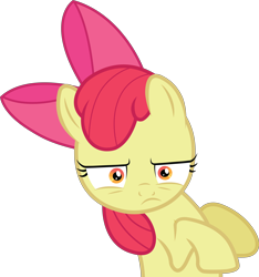 Size: 4502x4813 | Tagged: safe, artist:craftybrony, apple bloom, earth pony, pony, apple bloom is not amused, bow, female, filly, hair bow, simple background, solo, transparent background, unamused, vector