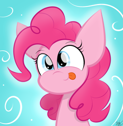 Size: 1111x1140 | Tagged: safe, artist:sugarcloud12, derpibooru import, pinkie pie, earth pony, pony, bust, cute, diapinkes, female, mare, portrait, solo, tongue out