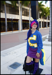 Size: 3456x4980 | Tagged: safe, artist:krazykari, twilight sparkle, human, equestria girls, clothes, cosplay, costume, irl, irl human, photo, socks, solo, wondercolts uniform