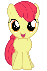 Size: 4735x7168 | Tagged: safe, artist:thatguy1945, edit, editor:slayerbvc, part of a set, apple bloom, pony, just for sidekicks, absurd resolution, accessory-less edit, adorabloom, cute, missing accessory, simple background, transparent background, vector, vector edit