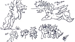 Size: 1280x720 | Tagged: safe, artist:kitty123, oc, oc:cobalt, oc:lillie, pegasus, pony, female, flying, male, mood swing, pregnant, vomit, walking