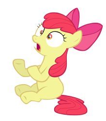 Size: 7000x8000 | Tagged: safe, artist:tardifice, apple bloom, earth pony, pony, female, filly, shocked, simple background, solo, transparent background, vector