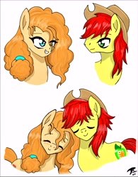 Size: 6700x8600 | Tagged: safe, artist:brekrofmadness, bright mac, pear butter, pony, absurd resolution, brightbutter, female, male, shipping, simple background, straight, white background