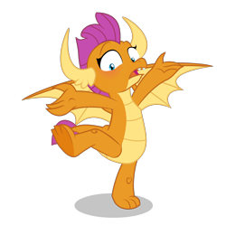 Size: 2500x2500 | Tagged: safe, artist:creativescribbles, smolder, dragon, blushing, explicit source, simple background, solo, transparent background