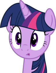 Size: 3861x5000 | Tagged: safe, artist:skie-vinyl, twilight sparkle, twilight sparkle (alicorn), alicorn, pony, testing testing 1-2-3, :o, bust, confused, female, mare, open mouth, simple background, solo, transparent background, vector