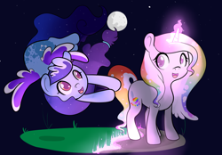 Size: 1118x780 | Tagged: safe, artist:blynxee, oc, pegasus, pony, unicorn, duo