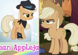 Size: 1141x813 | Tagged: safe, edit, edited screencap, screencap, mean applejack, earth pony, pony, the mean 6, clone, comparison, female, gameloft, mare, solo