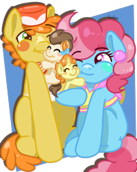 Size: 2400x3000 | Tagged: safe, artist:koharuveddette, carrot cake, cup cake, pound cake, pumpkin cake, earth pony, pegasus, pony, unicorn, baby cakes, baby, baby pony, brother and sister, cake family, cake twins, carrotbetes, colt, cute, cute cake, family, father and child, father and daughter, father and son, female, filly, foal, high res, husband and wife, male, mare, mother and child, mother and daughter, mother and son, parent and child, poundabetes, pumpkinbetes, siblings, smiling, stallion, twins