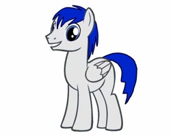 Size: 1006x795 | Tagged: safe, artist:crystal wishes, derpibooru exclusive, oc, oc:thundershot, pony, handsome, male, simple background, solo, stallion