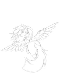 Size: 989x1280 | Tagged: safe, twilight sparkle, twilight sparkle (alicorn), alicorn, pony, flying, lineart, sketch, solo, wips