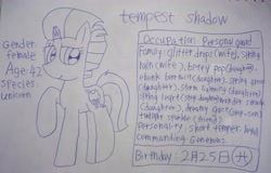 Size: 4467x2850 | Tagged: safe, artist:徐詩珮, fizzlepop berrytwist, tempest shadow, unicorn, my little pony: the movie, broken horn, female, horn, implied glitter drops, implied glittershadow, implied lesbian, implied magical lesbian spawn, implied polyamory, implied shipping, implied spring rain, implied springdrops, implied springshadow, implied springshadowdrops, implied twilight sparkle, lineart, mare, next generation, older, traditional art