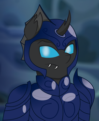 Size: 1204x1466 | Tagged: safe, artist:artemis_a, oc, oc:chance mccoy, changeling, armor, changeling oc, male, solo