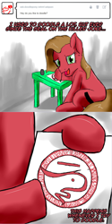 Size: 800x1602 | Tagged: safe, artist:dragmodnotloc, oc, oc:pun, earth pony, pony, ask, ask pun, female, mare, solo