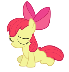 Size: 6703x7000 | Tagged: safe, artist:tardifice, apple bloom, earth pony, pony, bow, female, filly, hair bow, sad, simple background, solo, transparent background, vector