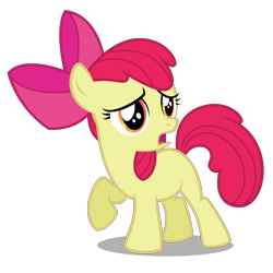 Size: 3000x3000 | Tagged: safe, artist:robzombiefan2121, apple bloom, earth pony, pony, bow, female, filly, hair bow, simple background, solo, transparent background, vector