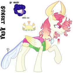 Size: 1850x1853 | Tagged: safe, artist:sweet-psycho-uwu, oc, oc only, oc:sunset aura, changepony, hybrid, base used, male, offspring, parent:princess celestia, parent:thorax, parents:thoralestia, reference sheet, simple background, solo, transparent background