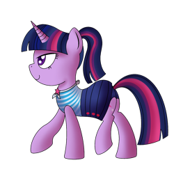 Size: 1000x1000 | Tagged: safe, artist:cappie, sci-twi, twilight sparkle, pony, clothes, equestria girls outfit, equestria girls ponified, ponified, simple background, solo, swimsuit, transparent background