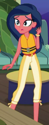 Size: 224x565 | Tagged: safe, screencap, desert sage, better together, equestria girls, spring breakdown, background human, clothes, cropped, female, lifejacket, solo