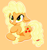 Size: 1010x1080 | Tagged: safe, artist:rurihal, derpibooru import, applejack, earth pony, pony, alternate hairstyle, curly hair, floppy ears, solo