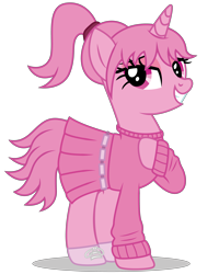 Size: 4000x5000 | Tagged: safe, artist:dragonchaser123, oc, oc only, oc:megan, pony, unicorn, clothes, female, mare, raised hoof, vector