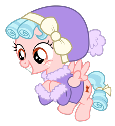 Size: 2091x2295 | Tagged: safe, artist:sonofaskywalker, cozy glow, pegasus, pony, frenemies (episode), beanie, clothes, cozybetes, cute, female, filly, flying, happy, hat, high res, simple background, smiling, solo, sweater, transparent background, vector