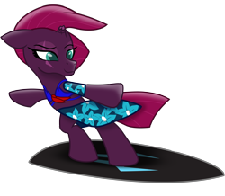 Size: 7605x6638 | Tagged: safe, alternate version, artist:ejlightning007arts, edit, tempest shadow, pony, unicorn, bipedal, broken horn, clothes, eye scar, horn, sarong, scar, simple background, surfboard, surfing, swimsuit, transparent background, vector