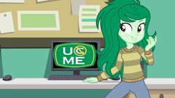 Size: 1280x720 | Tagged: safe, wallflower blush, equestria girls, clothes, female, john cena