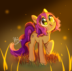 Size: 686x681 | Tagged: safe, artist:hibikiarts, oc, oc only, oc:orange shine, earth pony, pony, female, solo