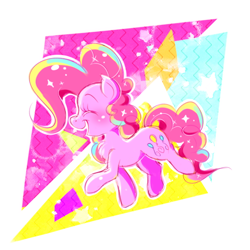 Size: 512x512 | Tagged: safe, artist:tamabel, derpibooru import, pinkie pie, earth pony, pony, chest fluff, eyes closed, happy, smiling, solo