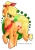 Size: 1920x2716 | Tagged: safe, artist:julunis14, derpibooru import, applejack, earth pony, pony, accessories, accessory, alternate hairstyle, bandana, braid, butt freckles, coat markings, female, freckles, hair up, handkerchief, neckerchief, one eye closed, simple background, solo, splotches, transparent background, wink