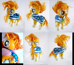 Size: 1280x1139 | Tagged: safe, artist:lightningsilver-mana, sunburst, pony, unicorn, g4, craft, custom, food, hand made, husbando, irl, magician, male, my little pony, orange, paint, painting, photo, sewing, solo, toy