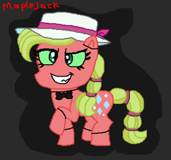 Size: 354x331 | Tagged: safe, artist:drypony198, pony, animatronic, cowboys and equestrians, five nights at freddy's, green eyes, hat, mad (tv series), mad magazine, maplejack, sun hat