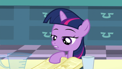 Size: 1280x720 | Tagged: safe, screencap, twilight sparkle, pony, unicorn, amending fences, female, filly, filly twilight sparkle, lidded eyes, solo, younger