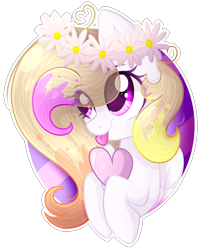 Size: 1788x2052 | Tagged: safe, artist:xxmelody-scribblexx, oc, oc:melody scribble, pegasus, pony, female, heart, mare, solo, tongue out